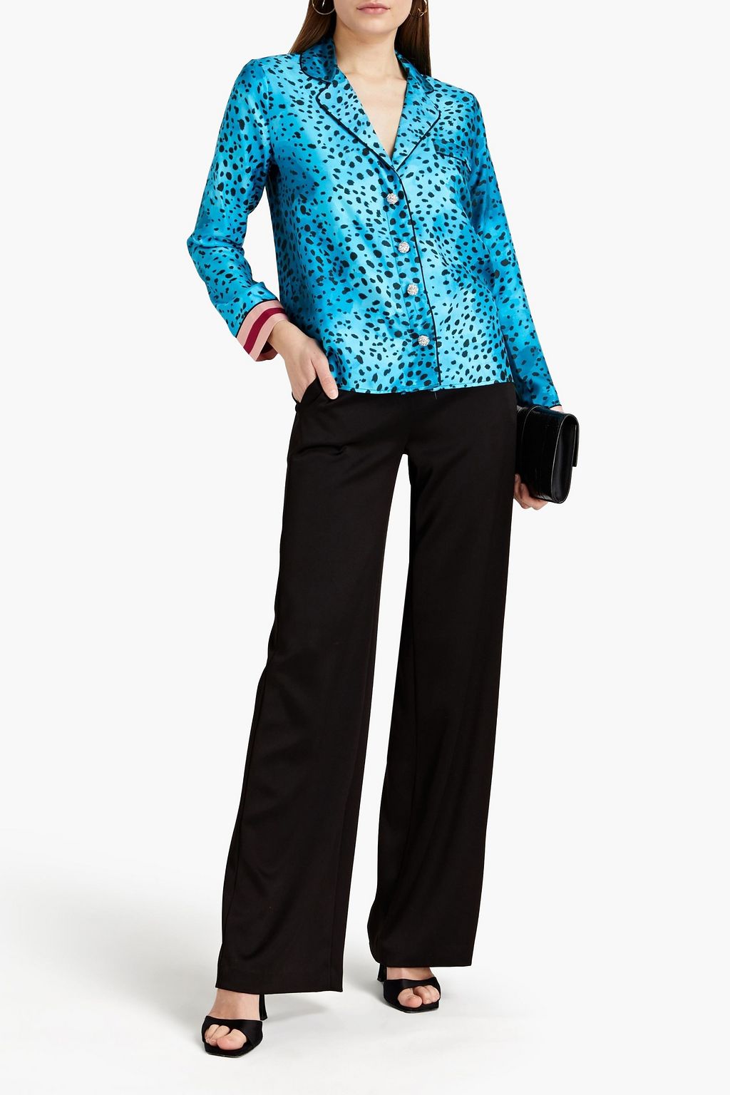 BORGO DE NOR Eden printed silk-twill shirt