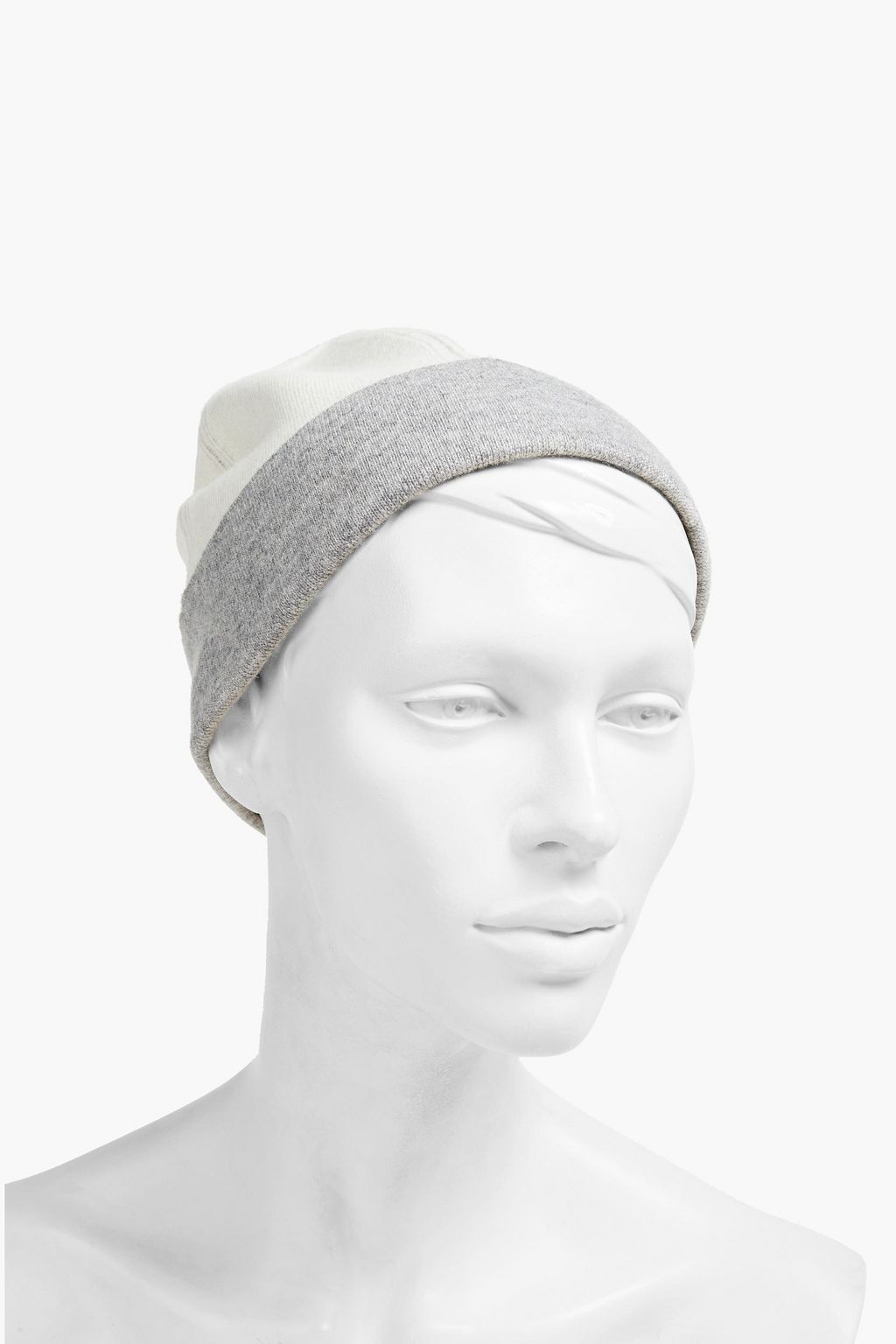 JIL SANDER+ Two-tone wool-blend beanie