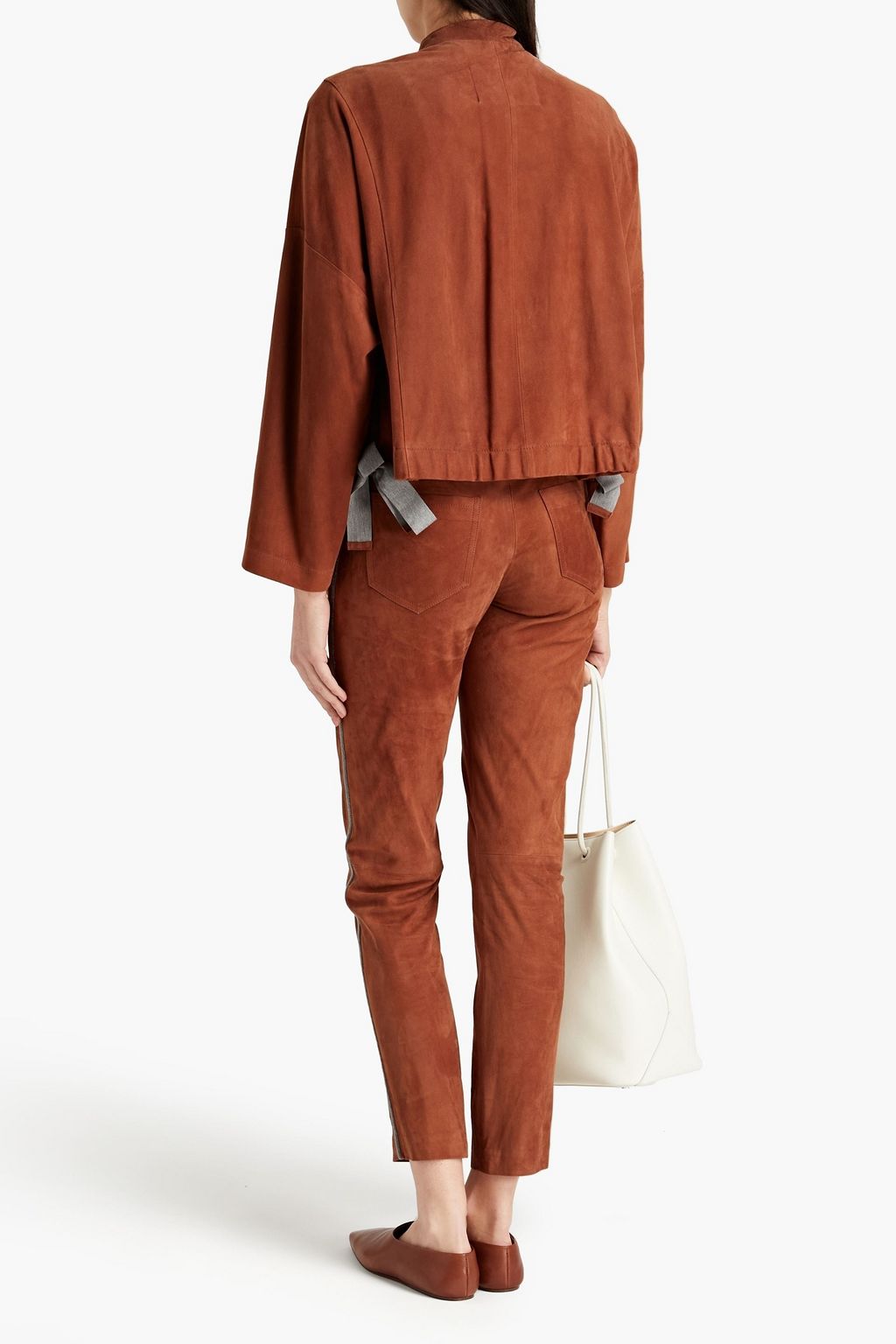 FABIANA FILIPPI Bead-embellished suede jacket