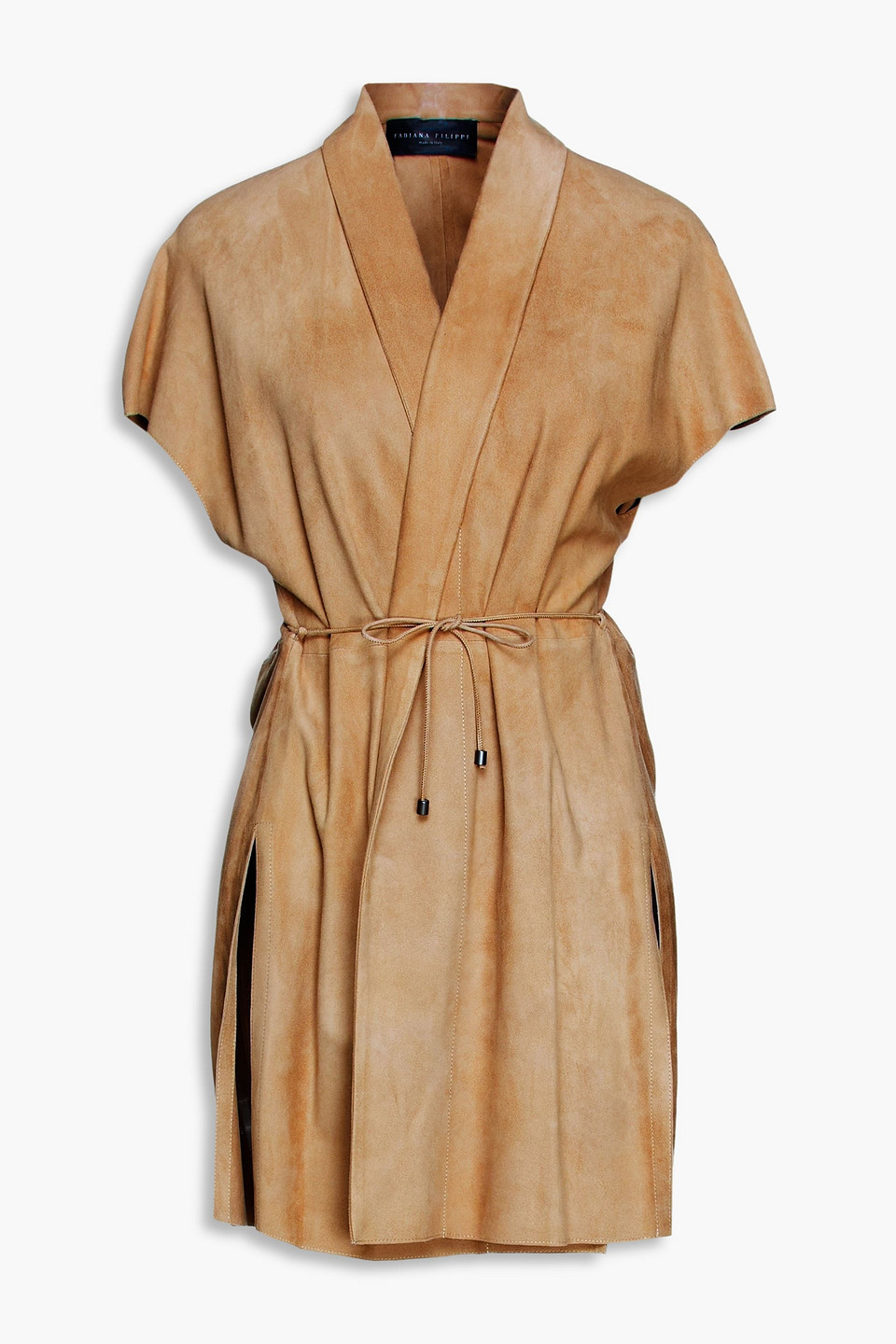 Fabiana Filippi Woman Suede Blazer Neutral Size 46