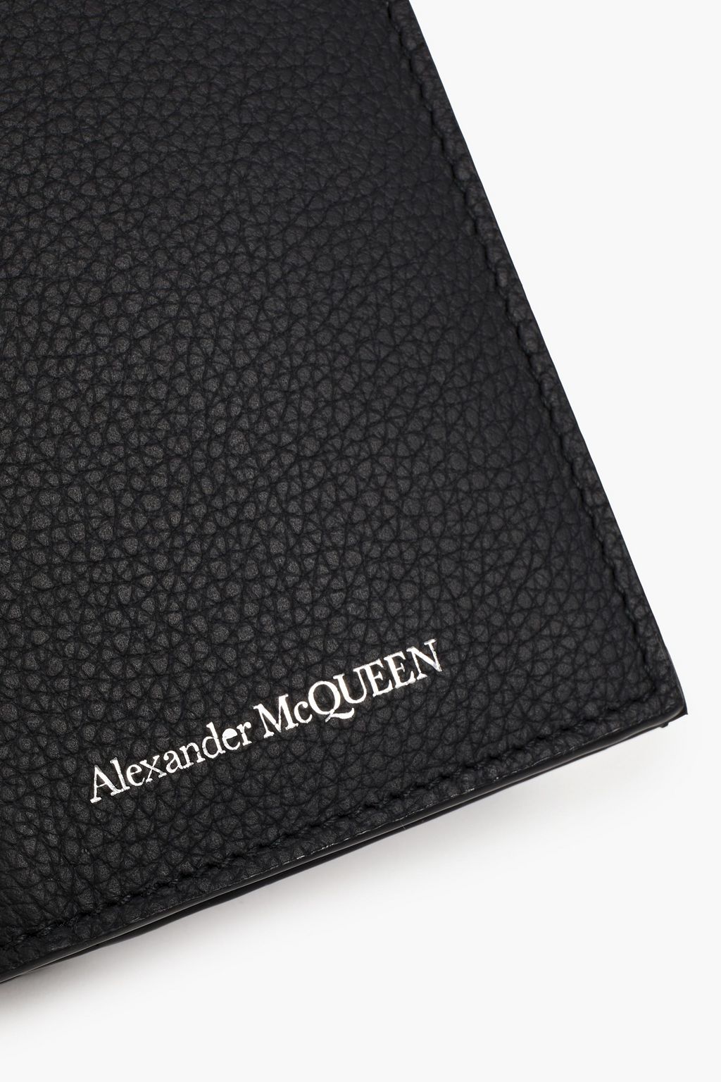 MCQUEEN Textured-leather wallet