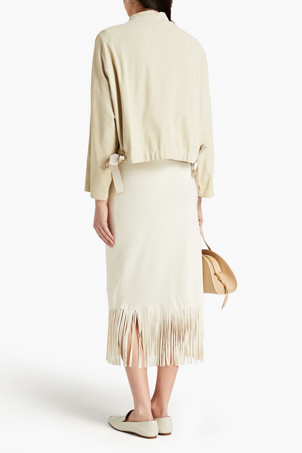 FABIANA FILIPPI Bead-embellished suede jacket