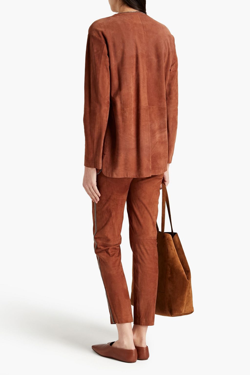 FABIANA FILIPPI Bead-embellished suede jacket