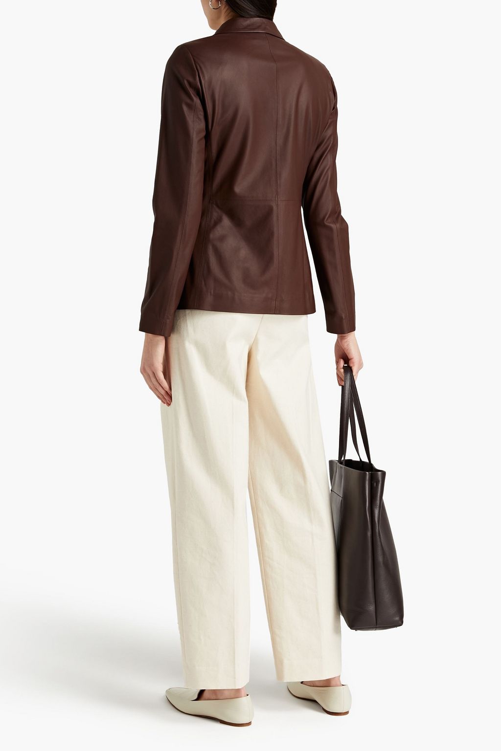 FABIANA FILIPPI Double-breasted leather blazer