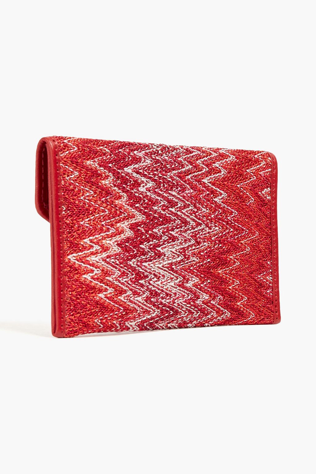 MISSONI Metallic crochet-knit cardholder