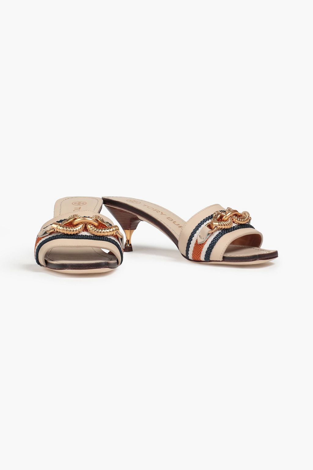 TORY BURCH Jessa embellished leather mules