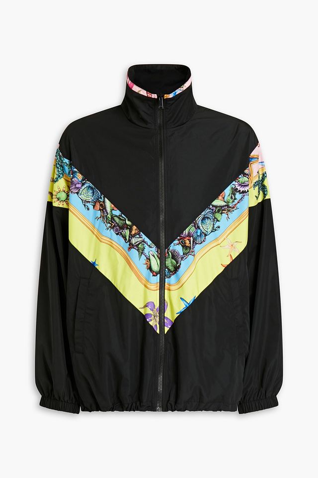 Oversized printed shell jacket