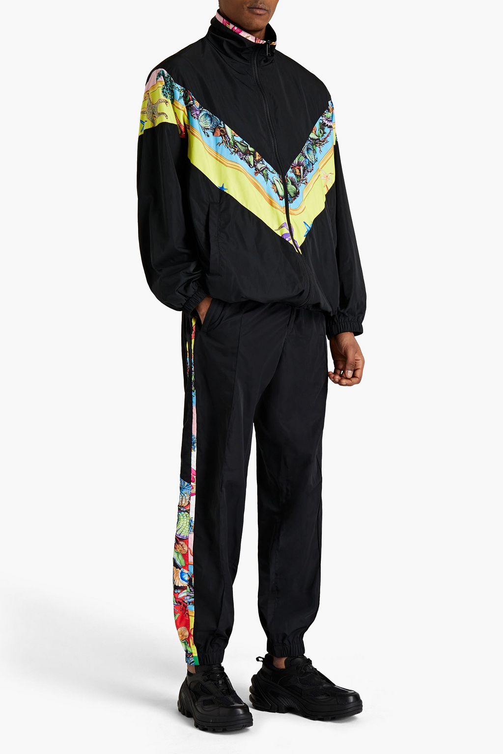 VERSACE Oversized printed shell jacket