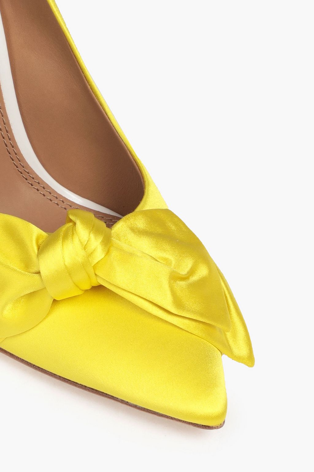 TORY BURCH Bow-embellished satin pumps