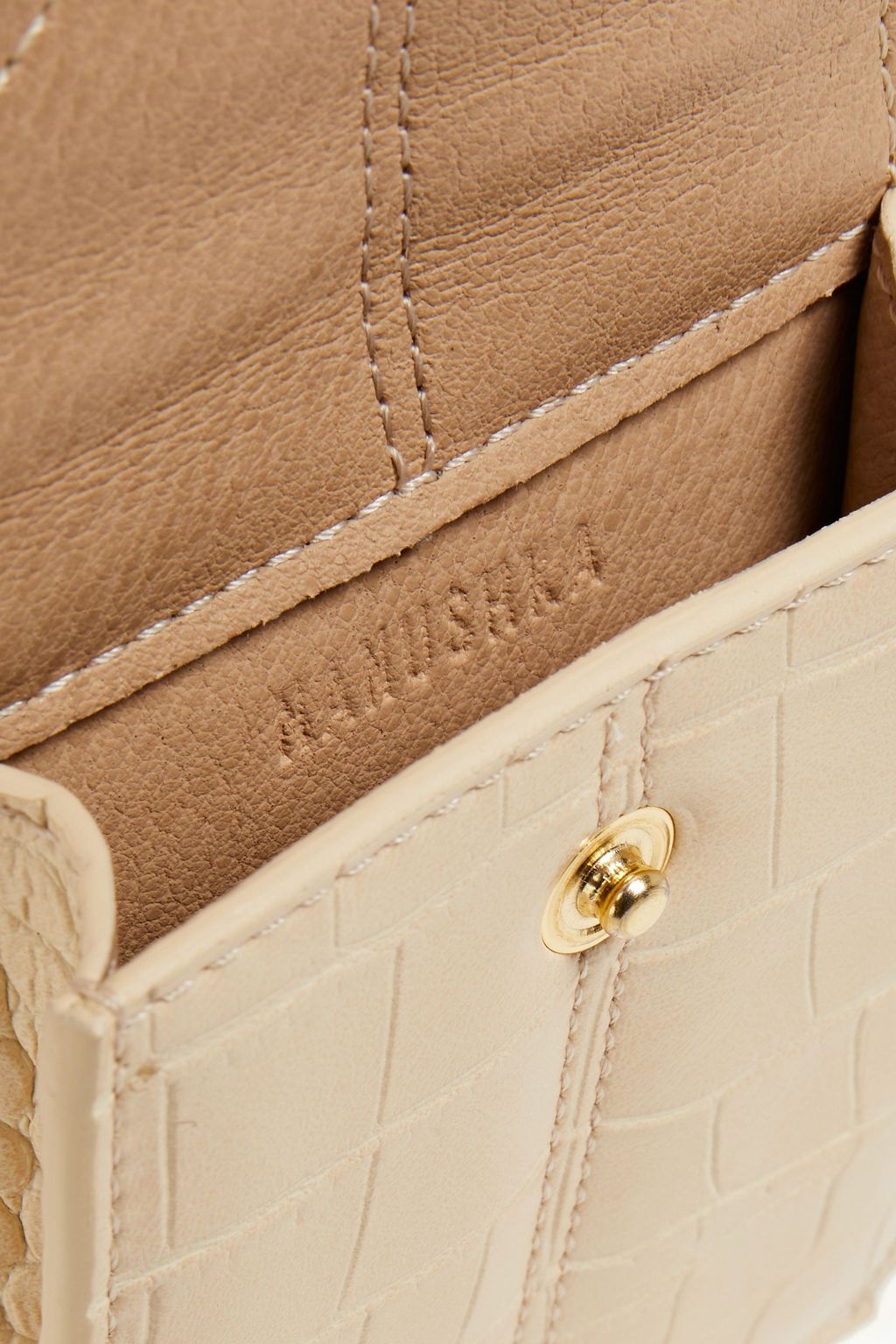 NANUSHKA Vegan croc-effect leather backpack