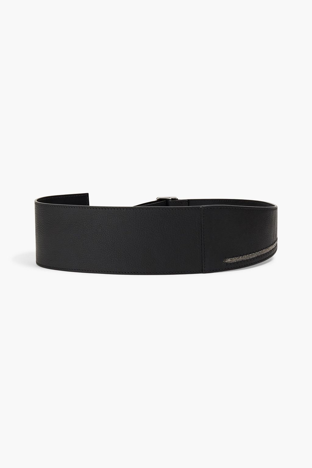 FABIANA FILIPPI Bead-embellished pebbled-leather belt