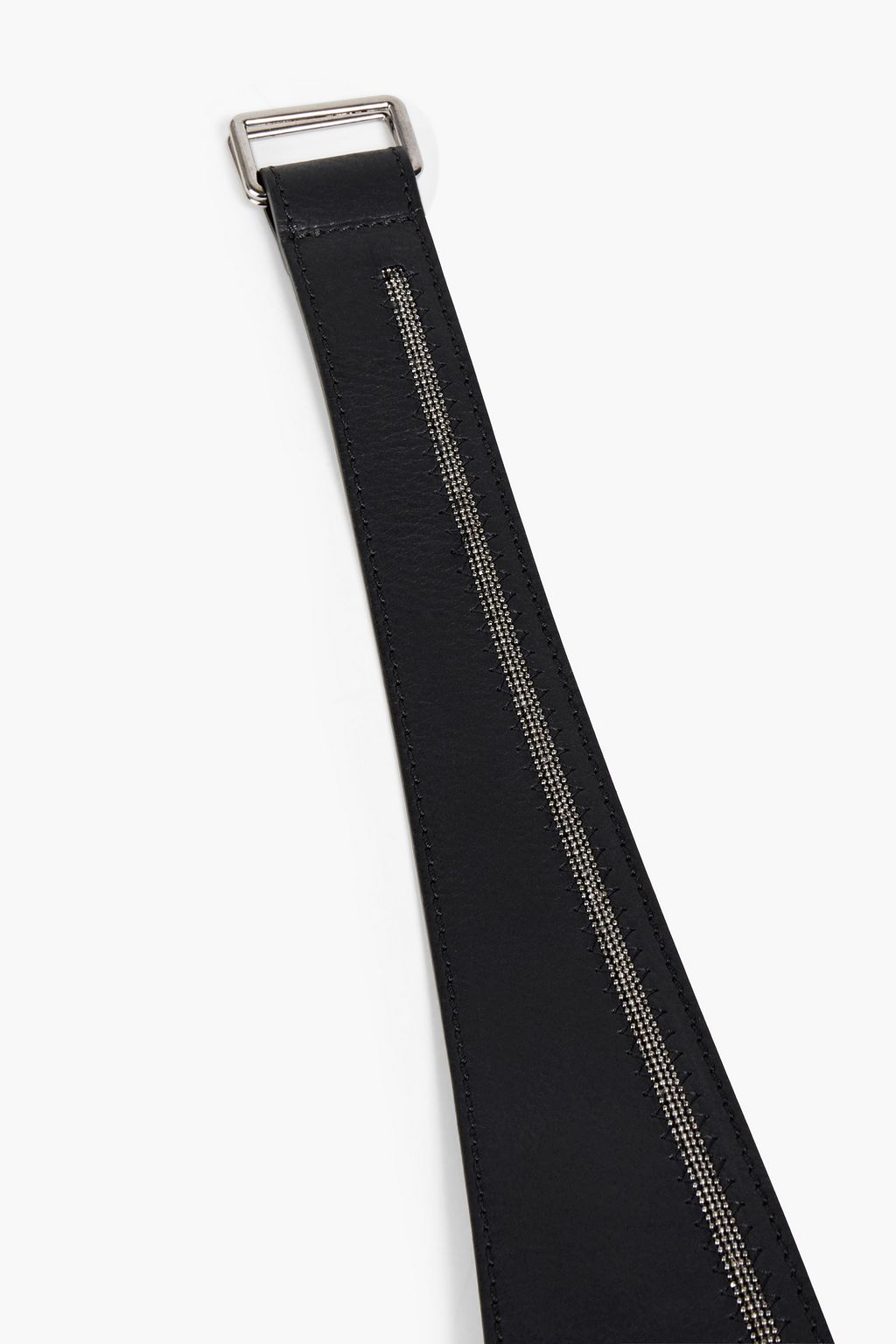 FABIANA FILIPPI Bead-embellished pebbled-leather belt