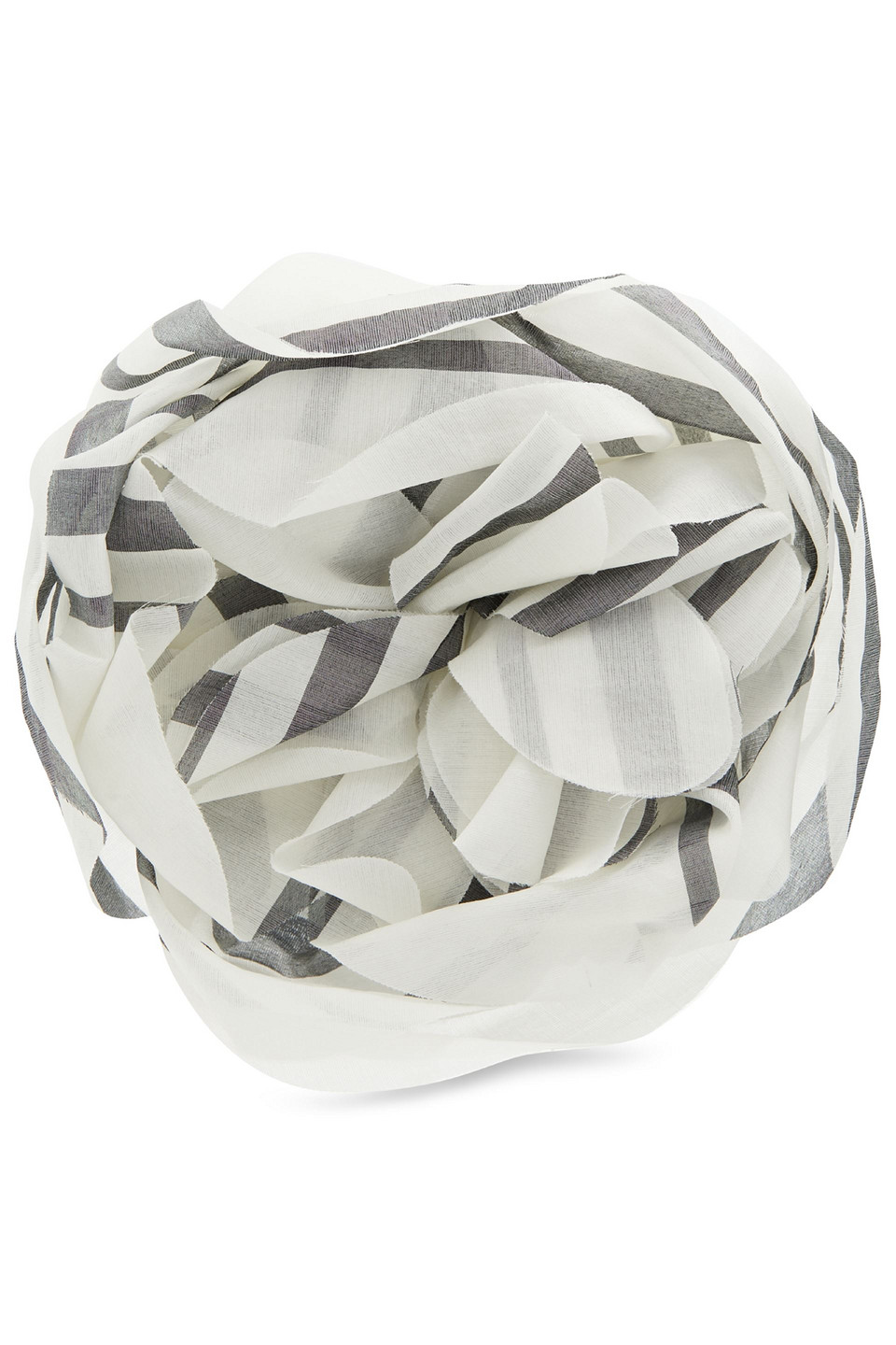 Fabiana Filippi Woman Striped Silk-organza Brooch Ivory Size --