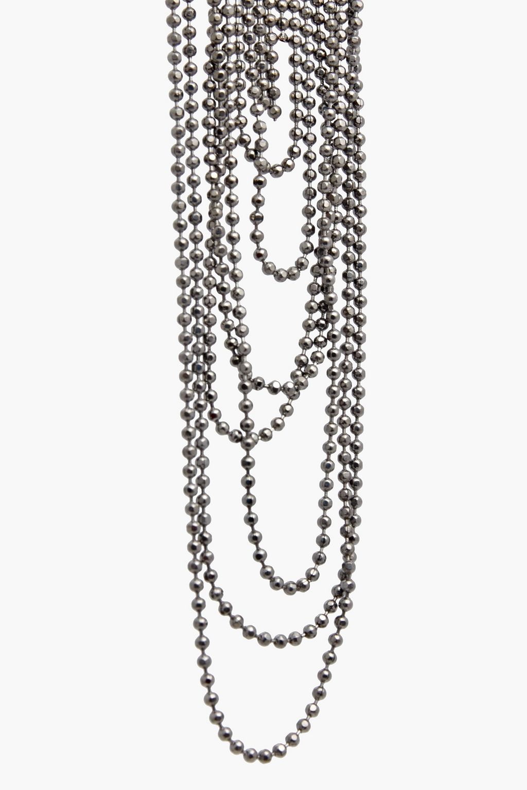 FABIANA FILIPPI Gunmetal-tone beaded earrings