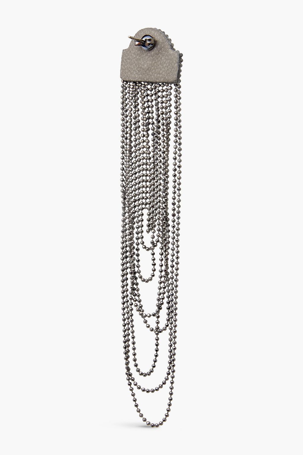 FABIANA FILIPPI Gunmetal-tone beaded earrings