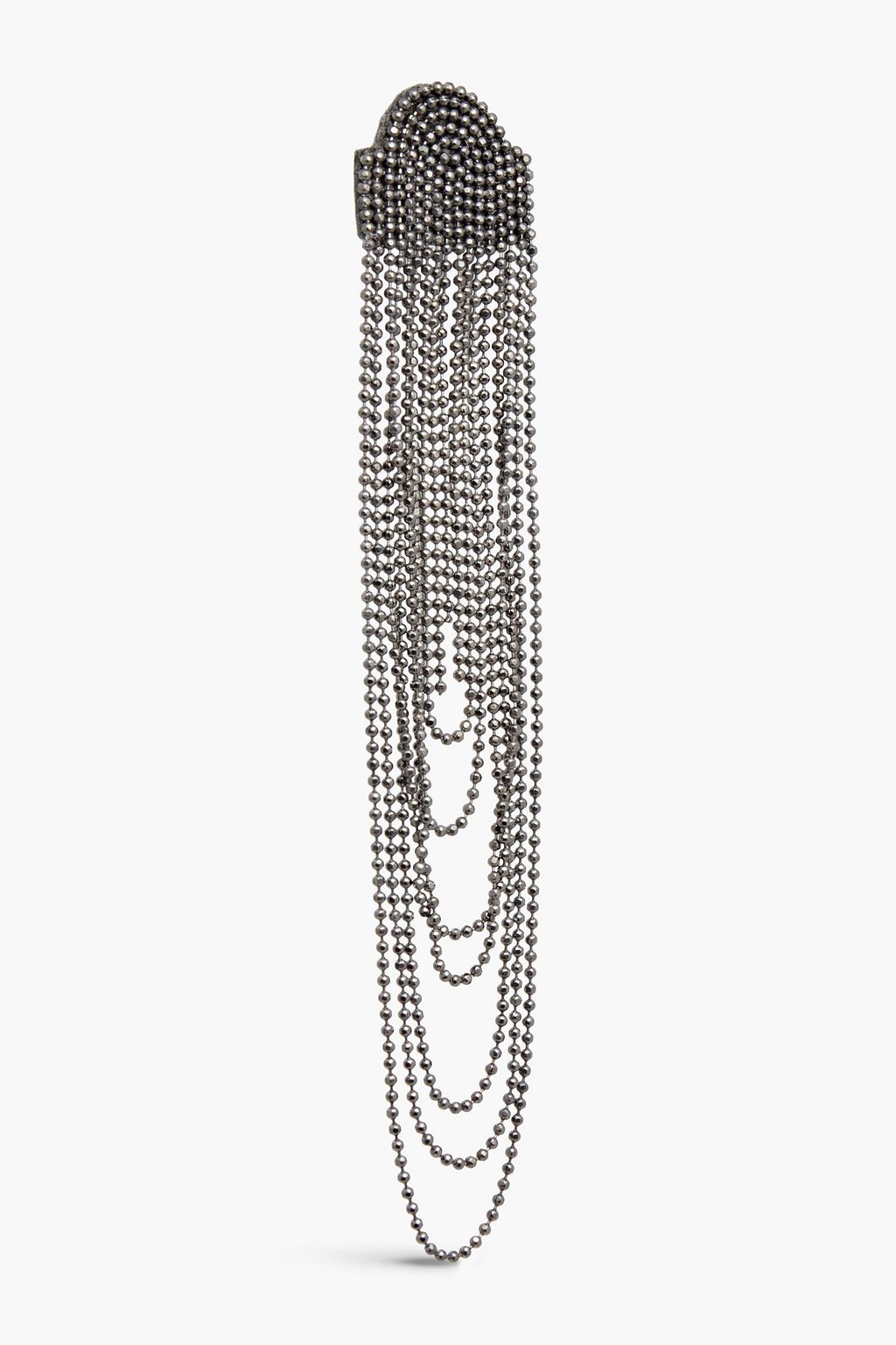 FABIANA FILIPPI Gunmetal-tone beaded earrings