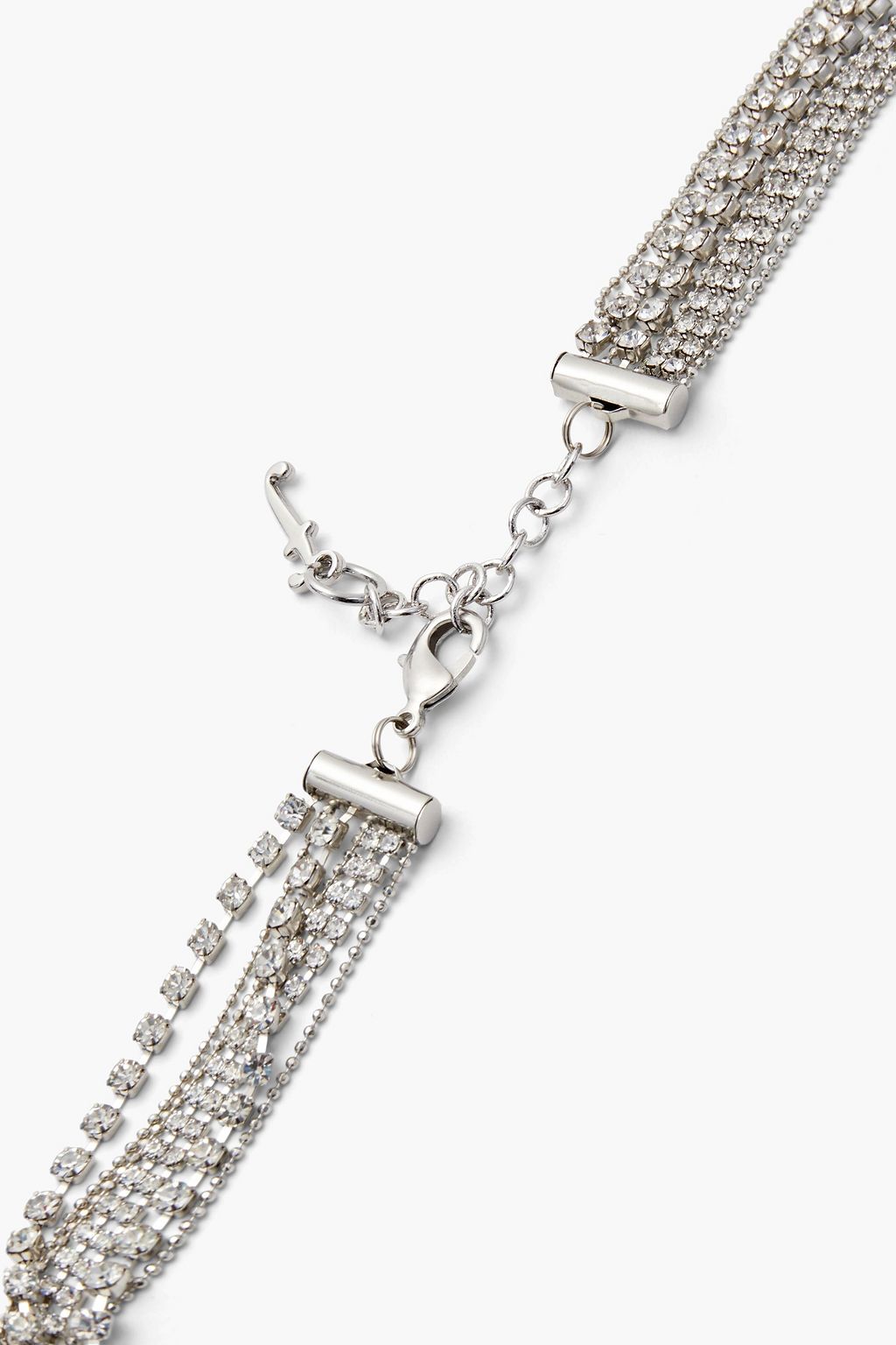 FABIANA FILIPPI Anita silver-tone, crystal and bead necklace