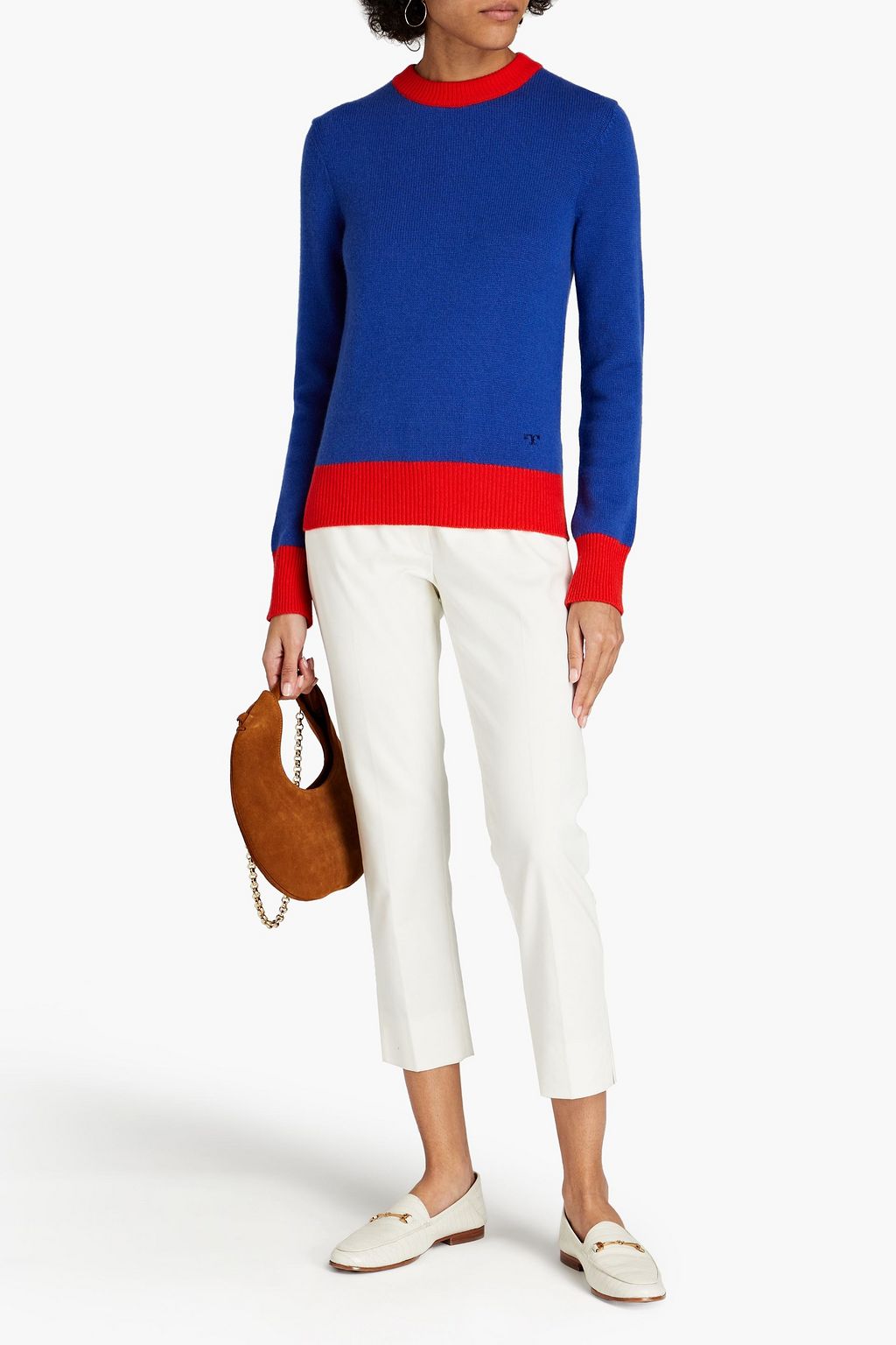 TORY BURCH Two-tone cashmere sweater