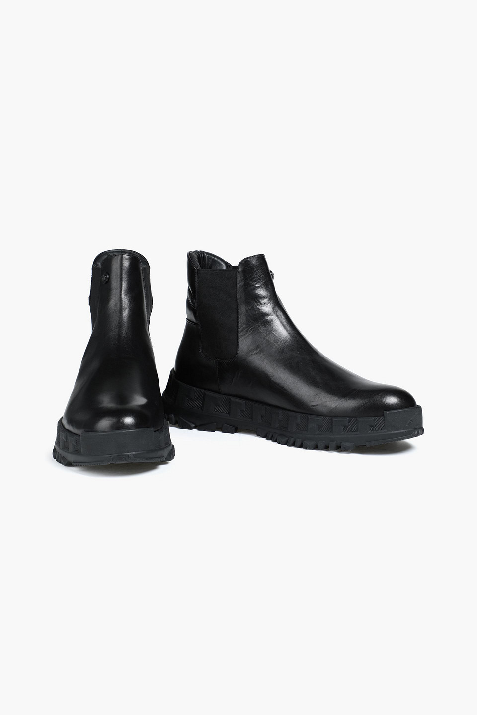 Versace Man Leather Chelsea Boots