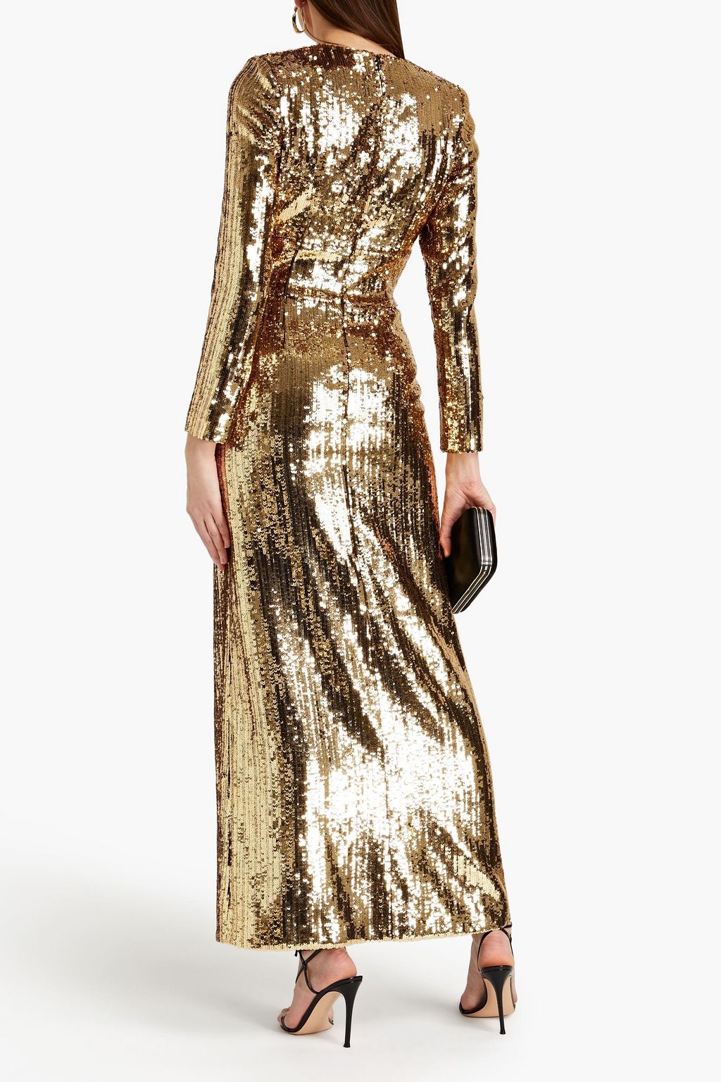 BORGO DE NOR Gisele sequined woven maxi dress