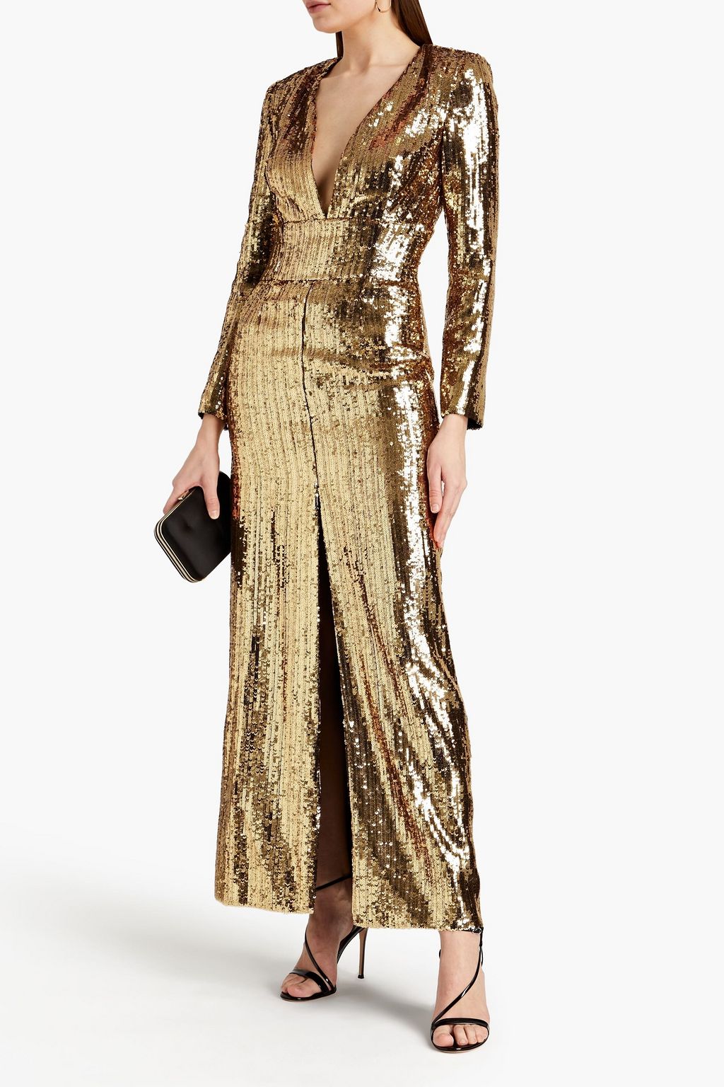 BORGO DE NOR Gisele sequined woven maxi dress