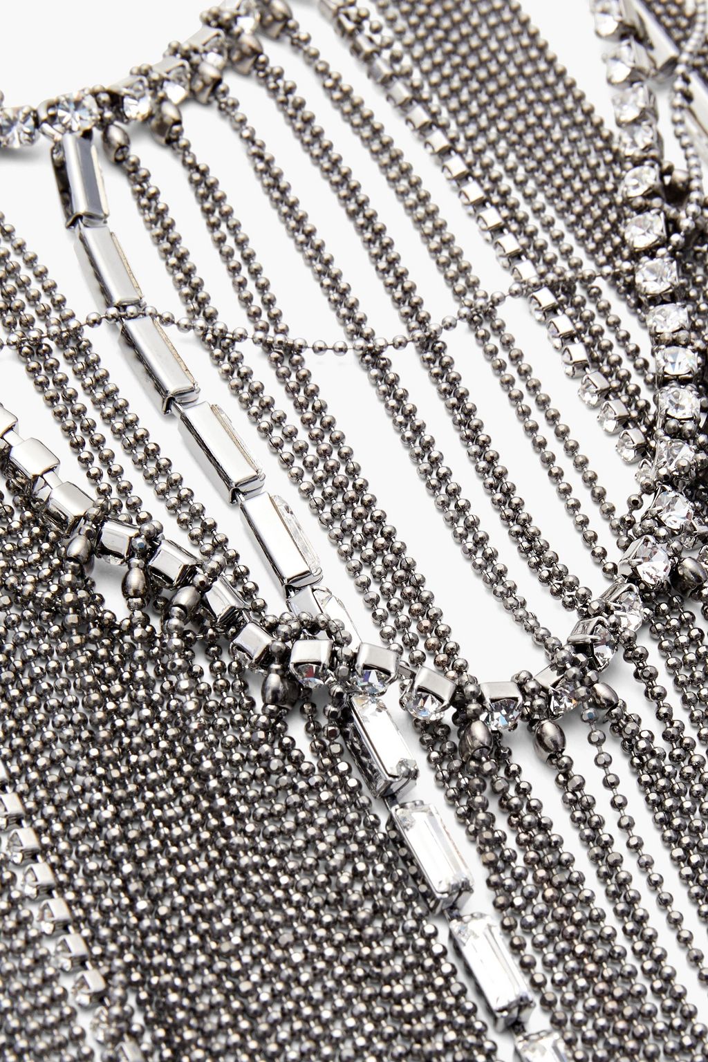FABIANA FILIPPI Anita silver-tone, crystal and bead necklace