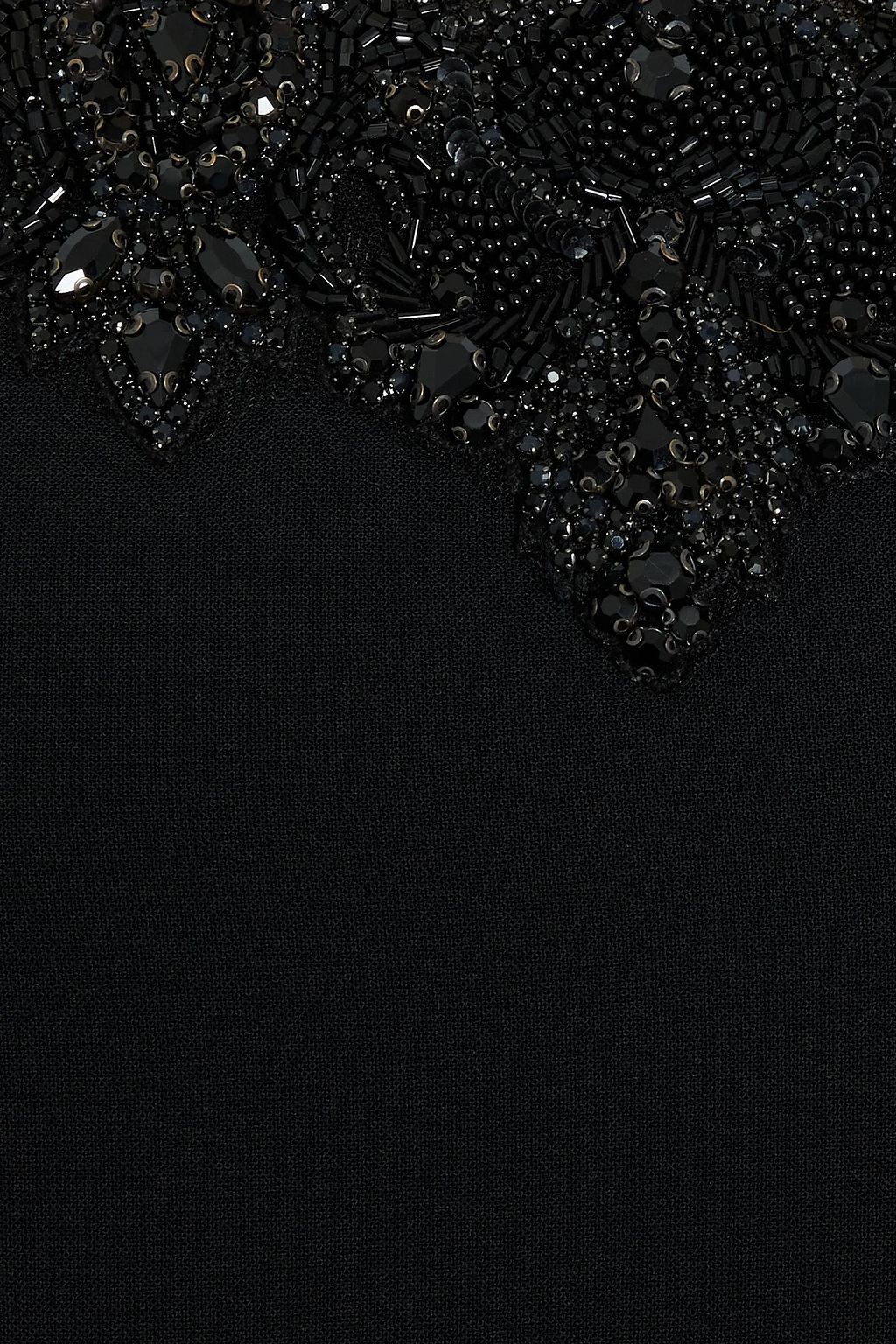 THEIA Embellished tulle-paneled cady dress