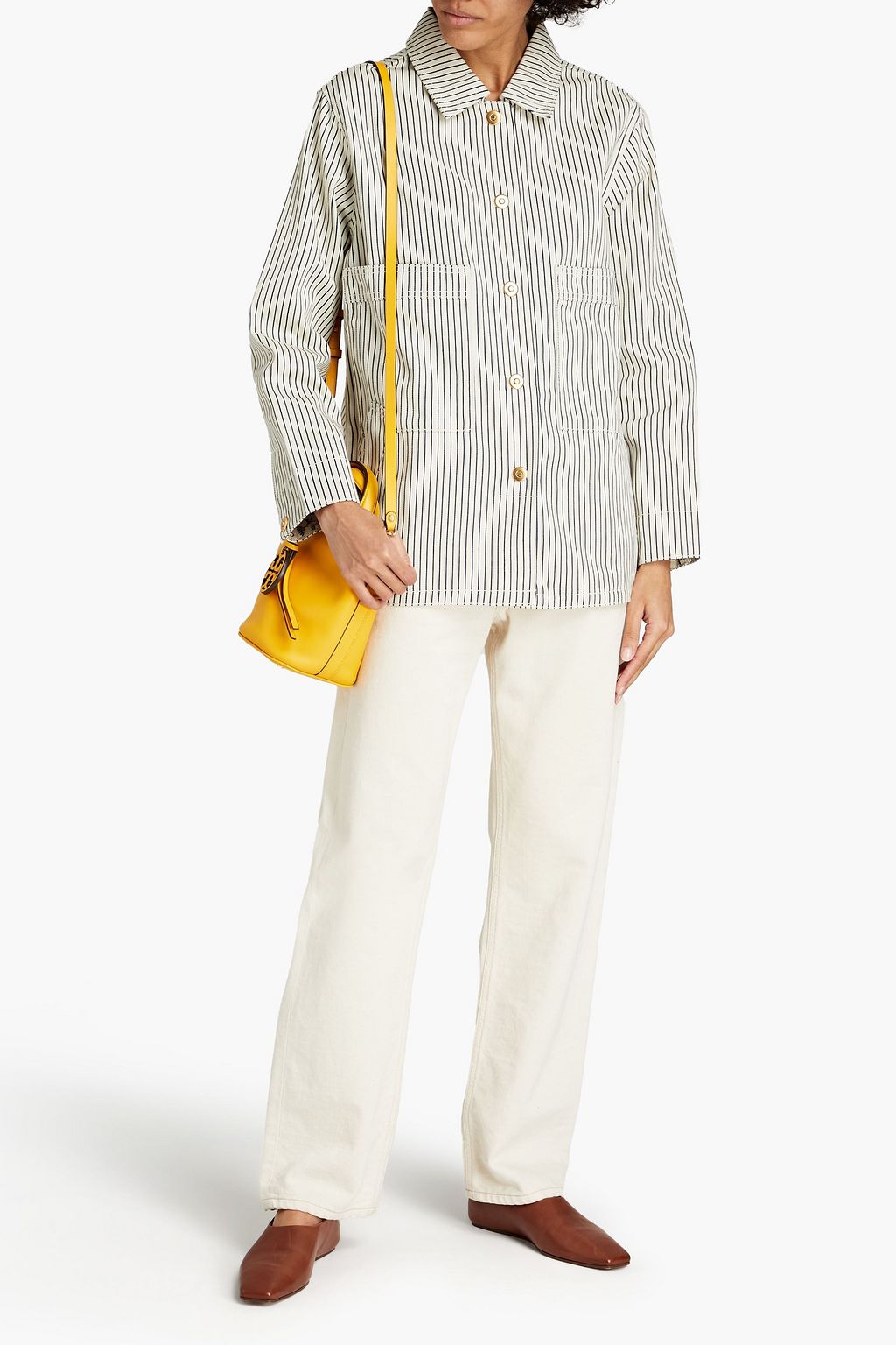 TORY BURCH Striped denim jacket