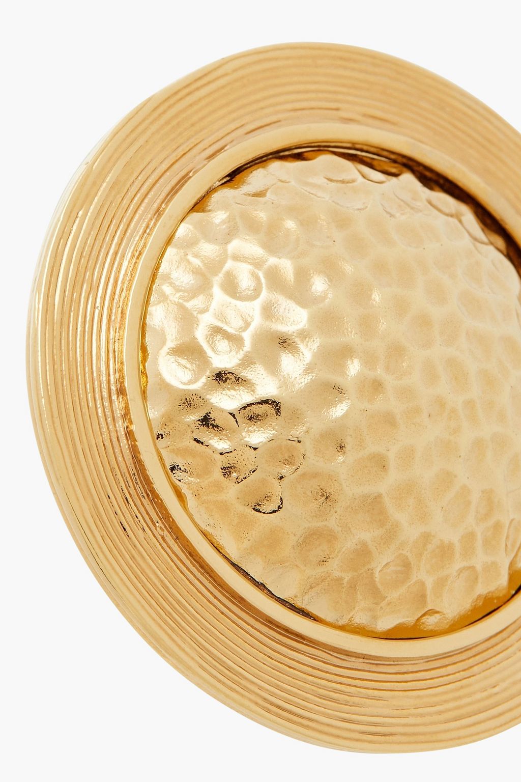 CHLOÉ Hammered gold-tone ring