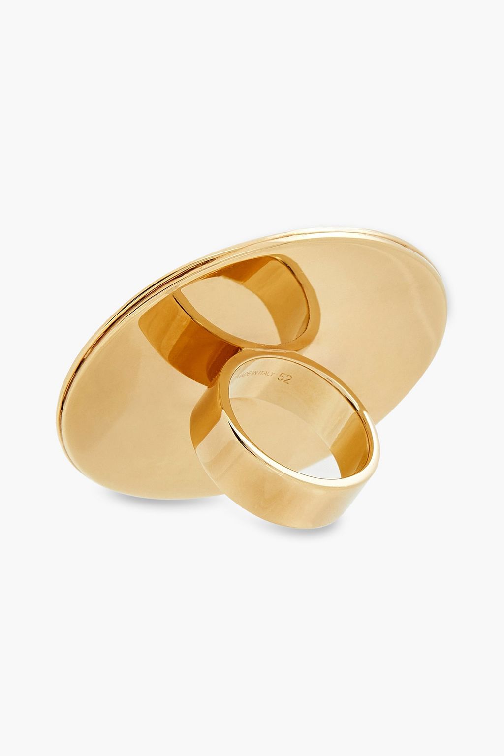 CHLOÉ Hammered gold-tone ring