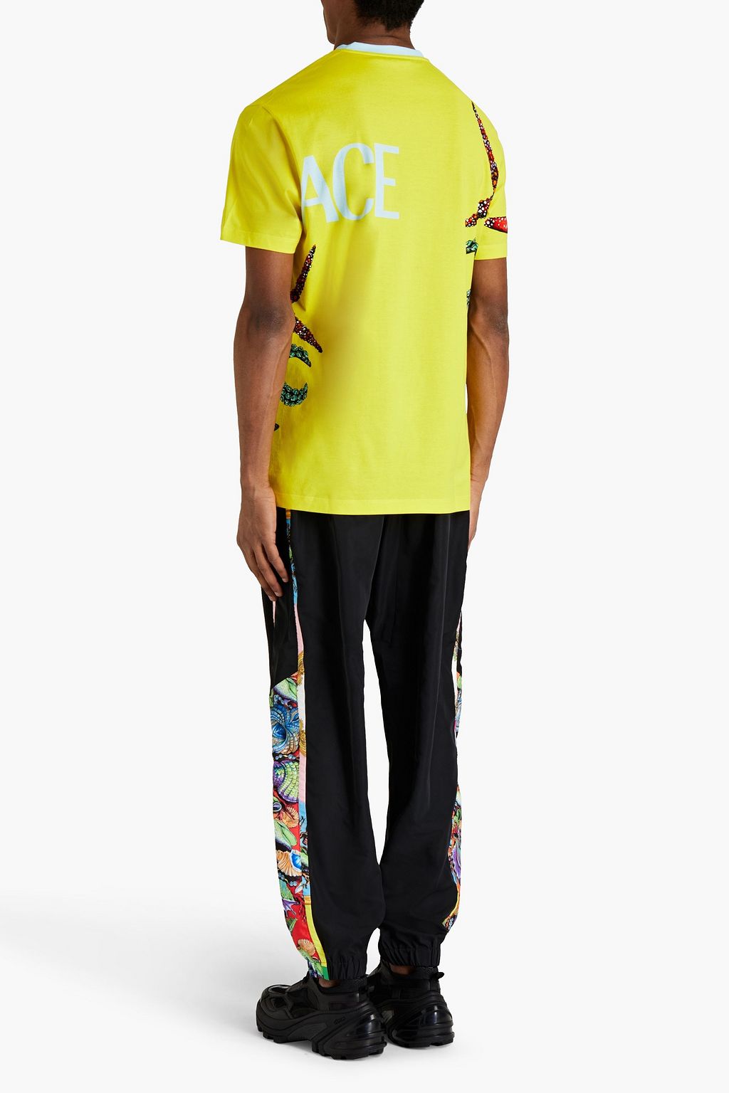 VERSACE Tapered printed shell pants