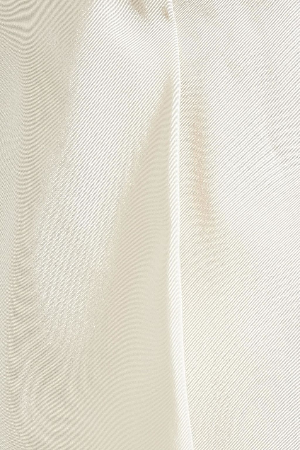 CAROLINA HERRERA Pleated silk-faille maxi skirt