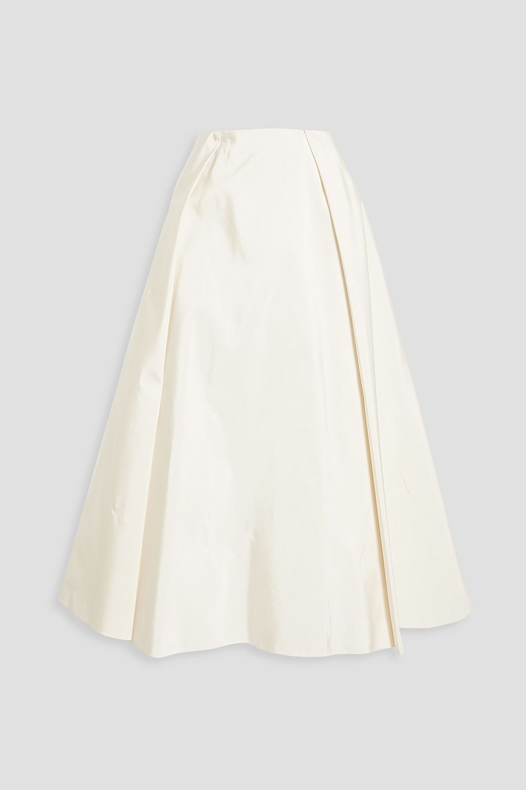 CAROLINA HERRERA Pleated silk-faille maxi skirt | THE OUTNET