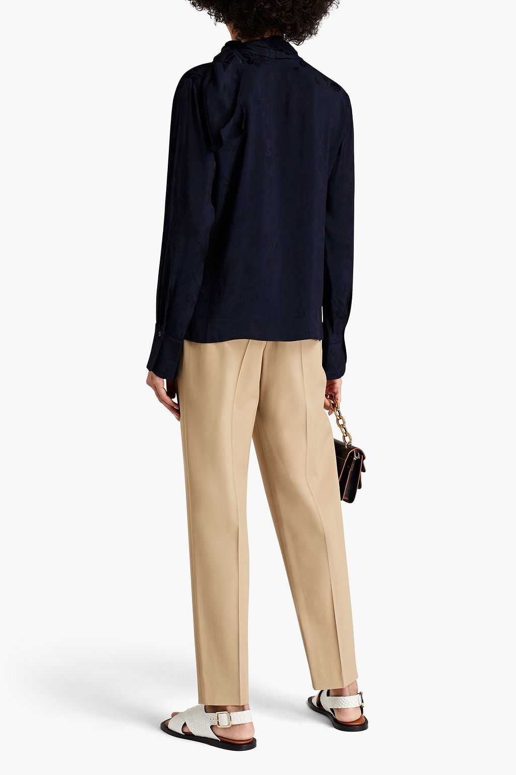 CHLOÉ Satin-jacquard blouse