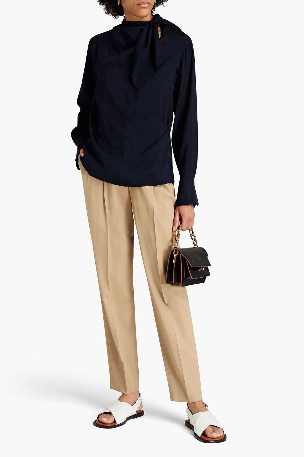 CHLOÉ Satin-jacquard blouse