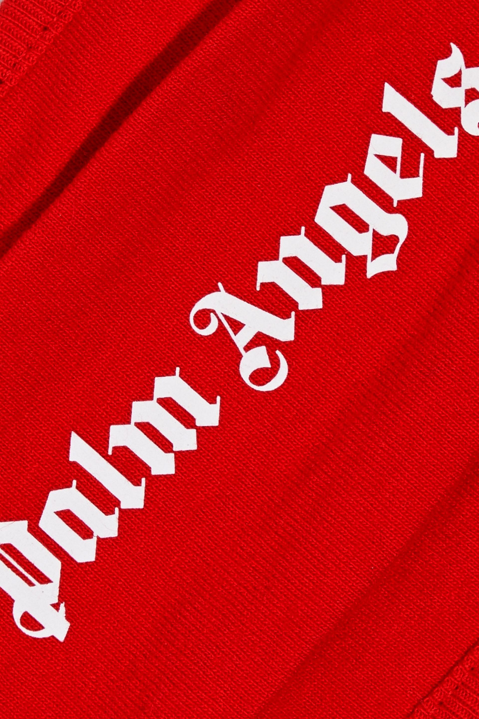 Palm Angels Printed Cotton-jersey Face Mask In Red