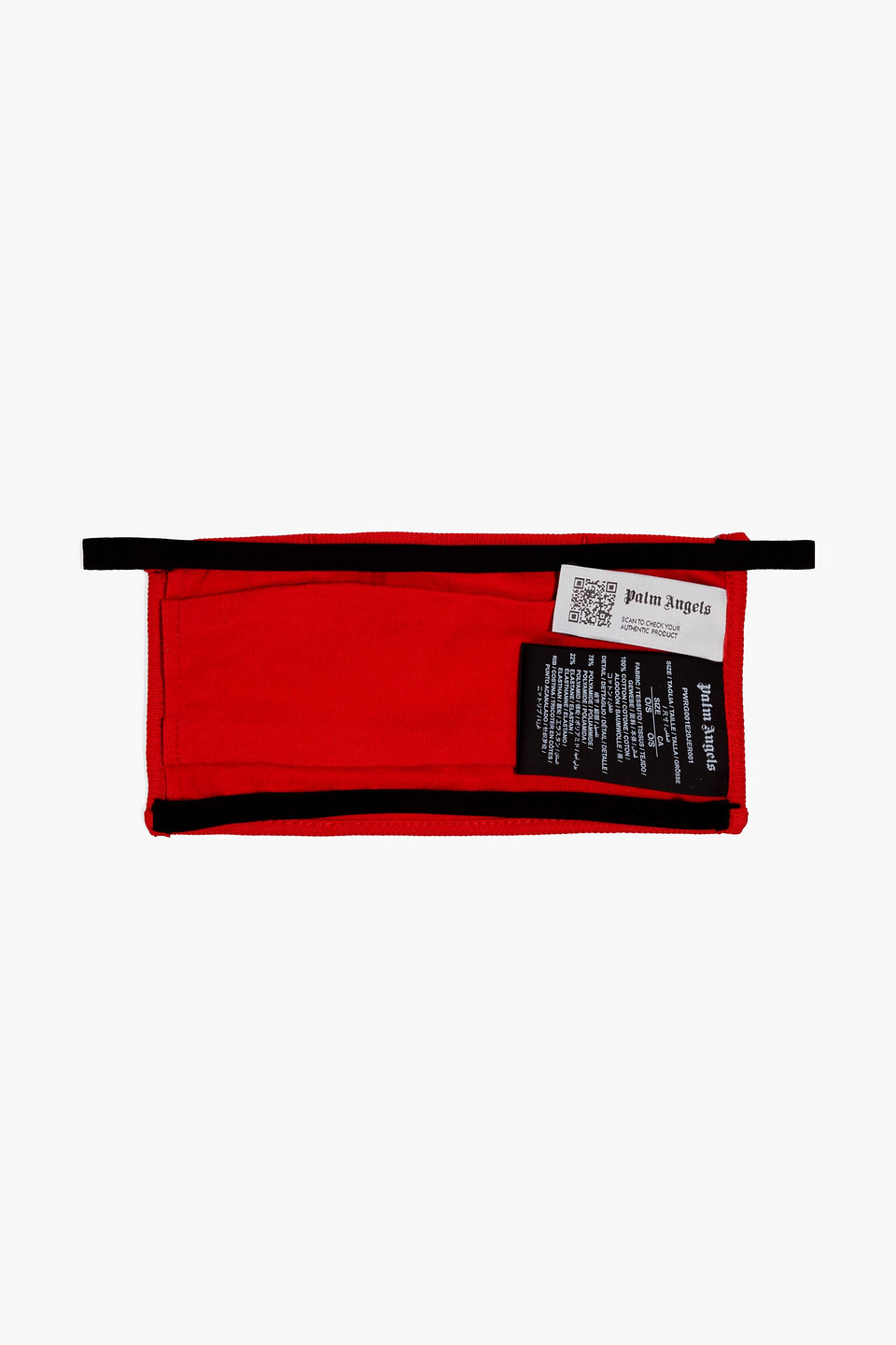 Palm Angels Printed Cotton-jersey Face Mask In Red
