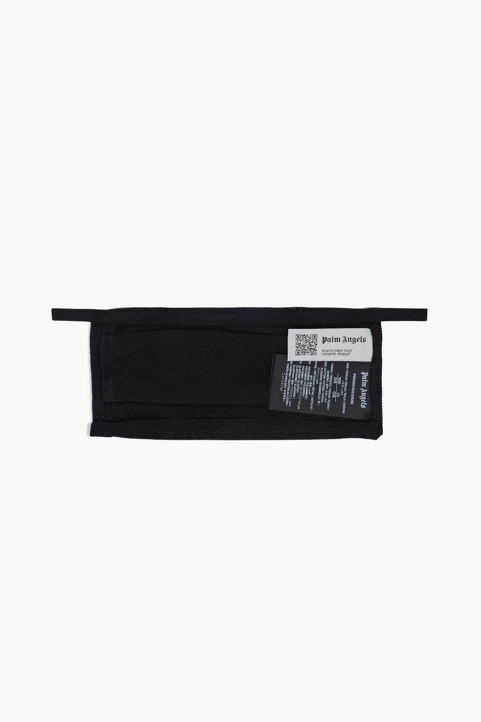 Palm Angels Printed Cotton-jersey Face Mask In Black