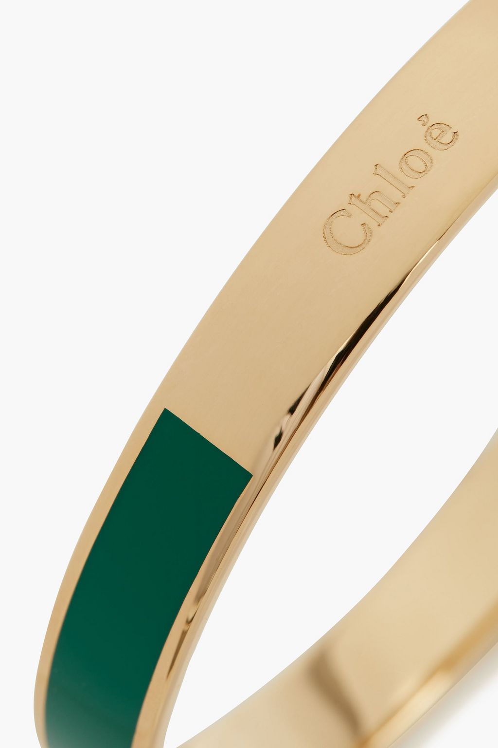 CHLOÉ Gold-tone enamel bangle