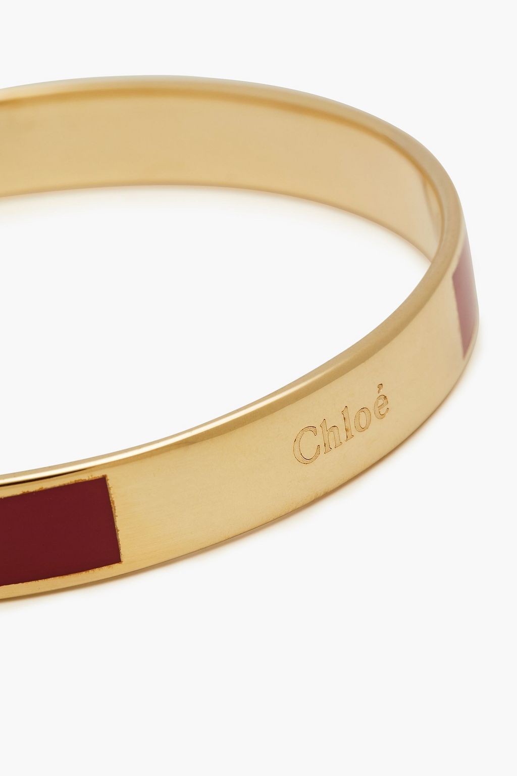 CHLOÉ Gold-tone enamel bangle