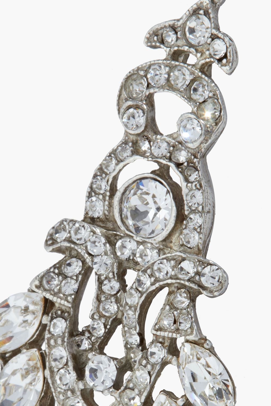 BEN-AMUN Silver-plated crystal earrings