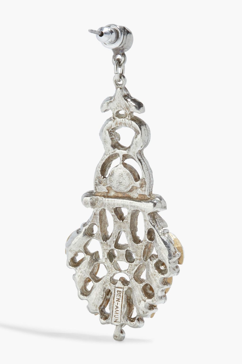 BEN-AMUN Silver-plated crystal earrings
