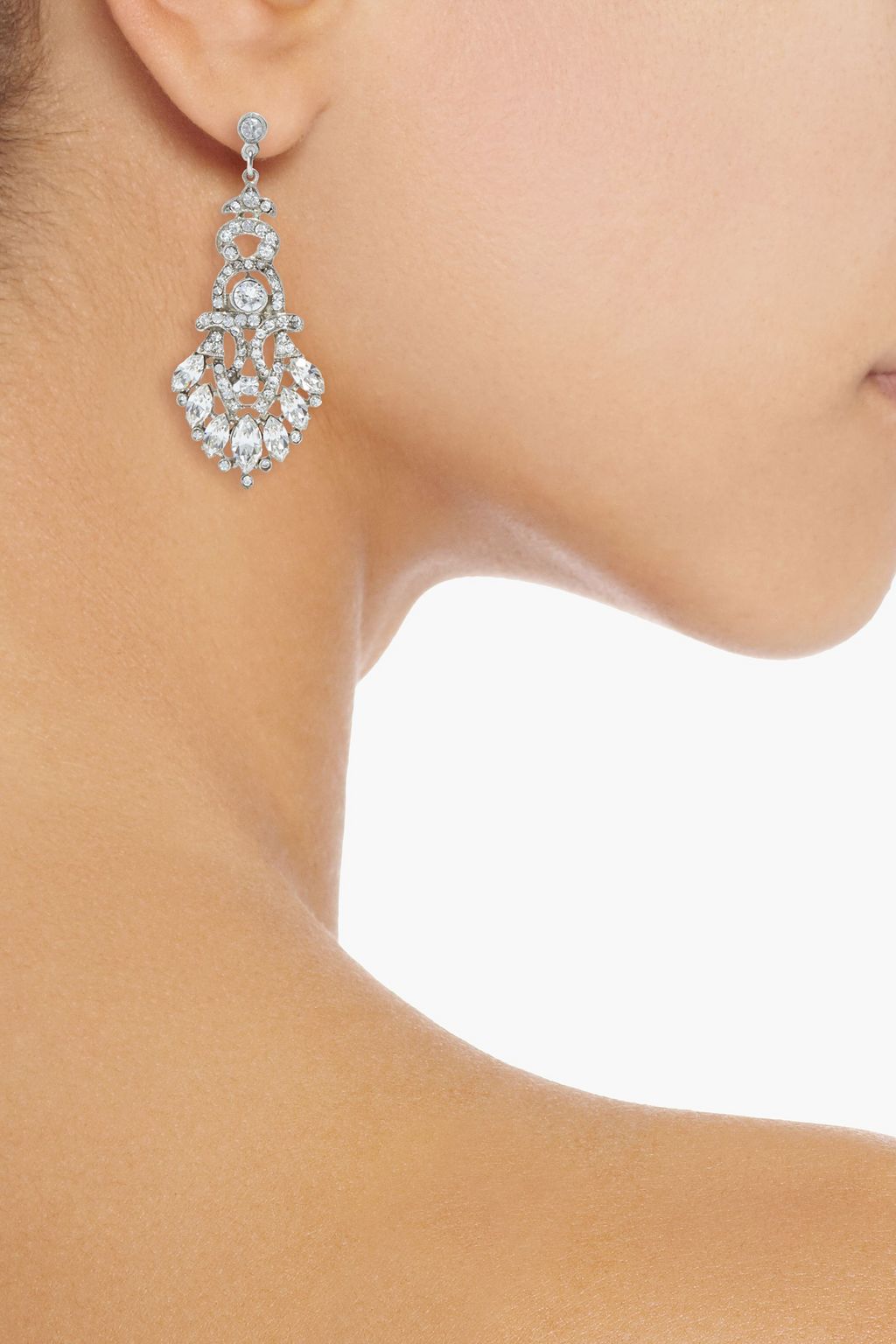 BEN-AMUN Silver-plated crystal earrings