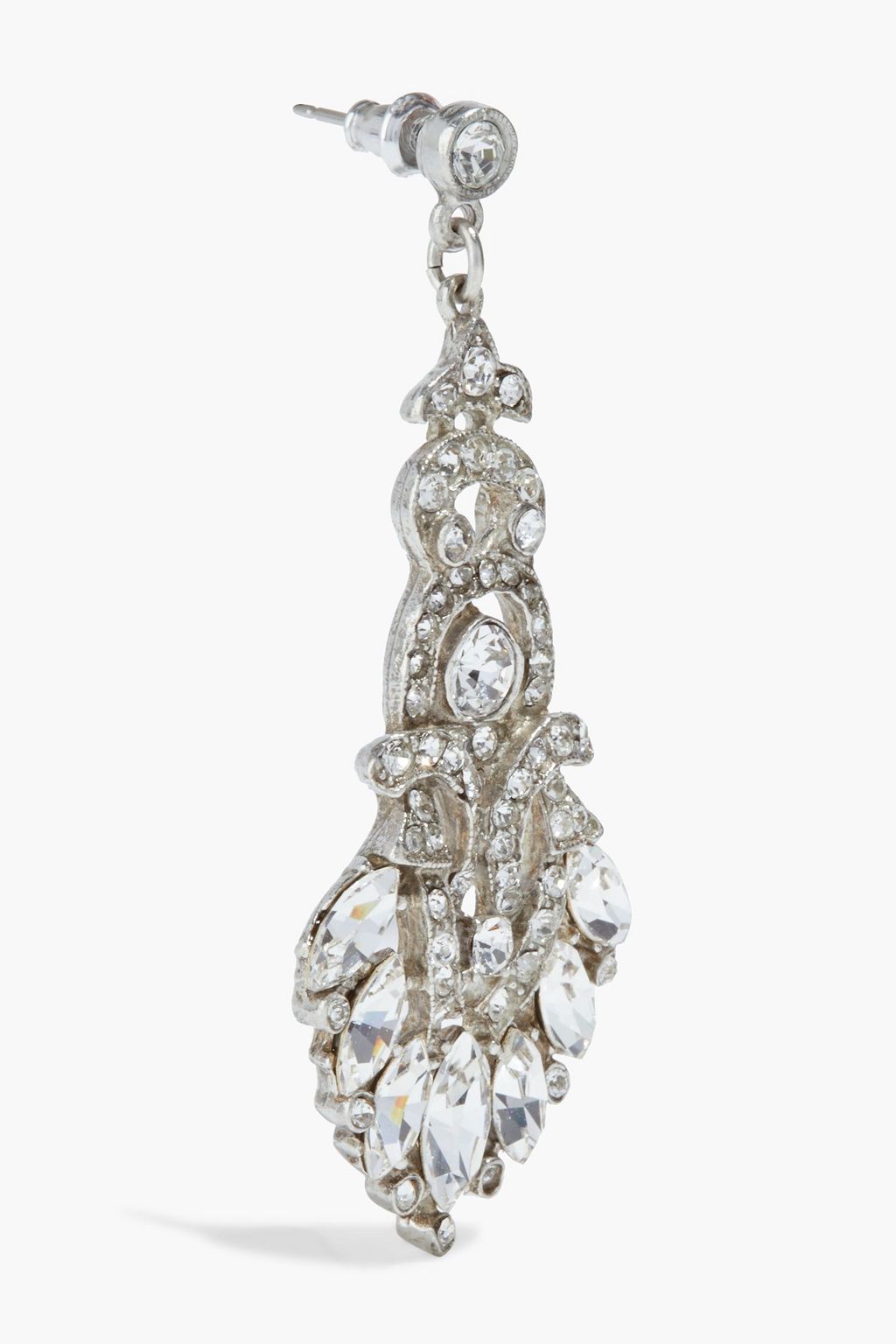 BEN-AMUN Silver-plated crystal earrings