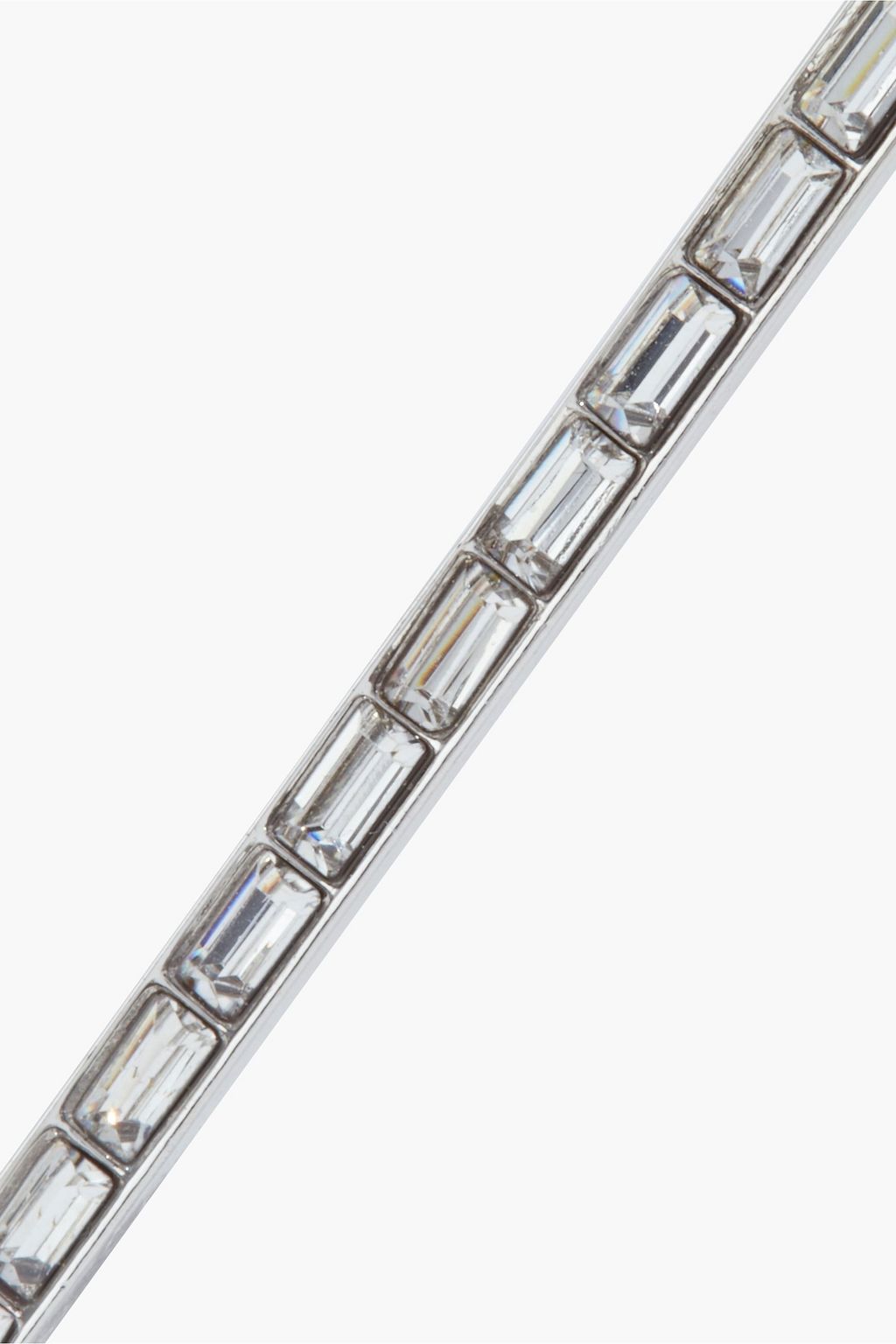 KENNETH JAY LANE Rhodium-plated crystal earrings