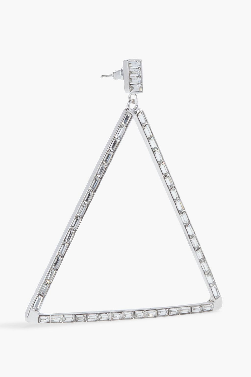 KENNETH JAY LANE Rhodium-plated crystal earrings