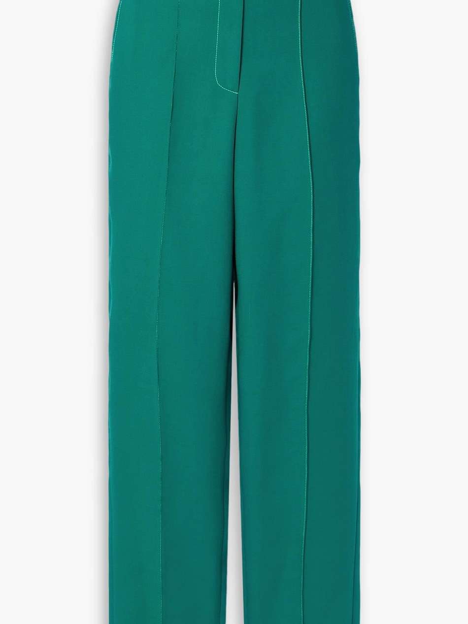crepe straight-leg pants
