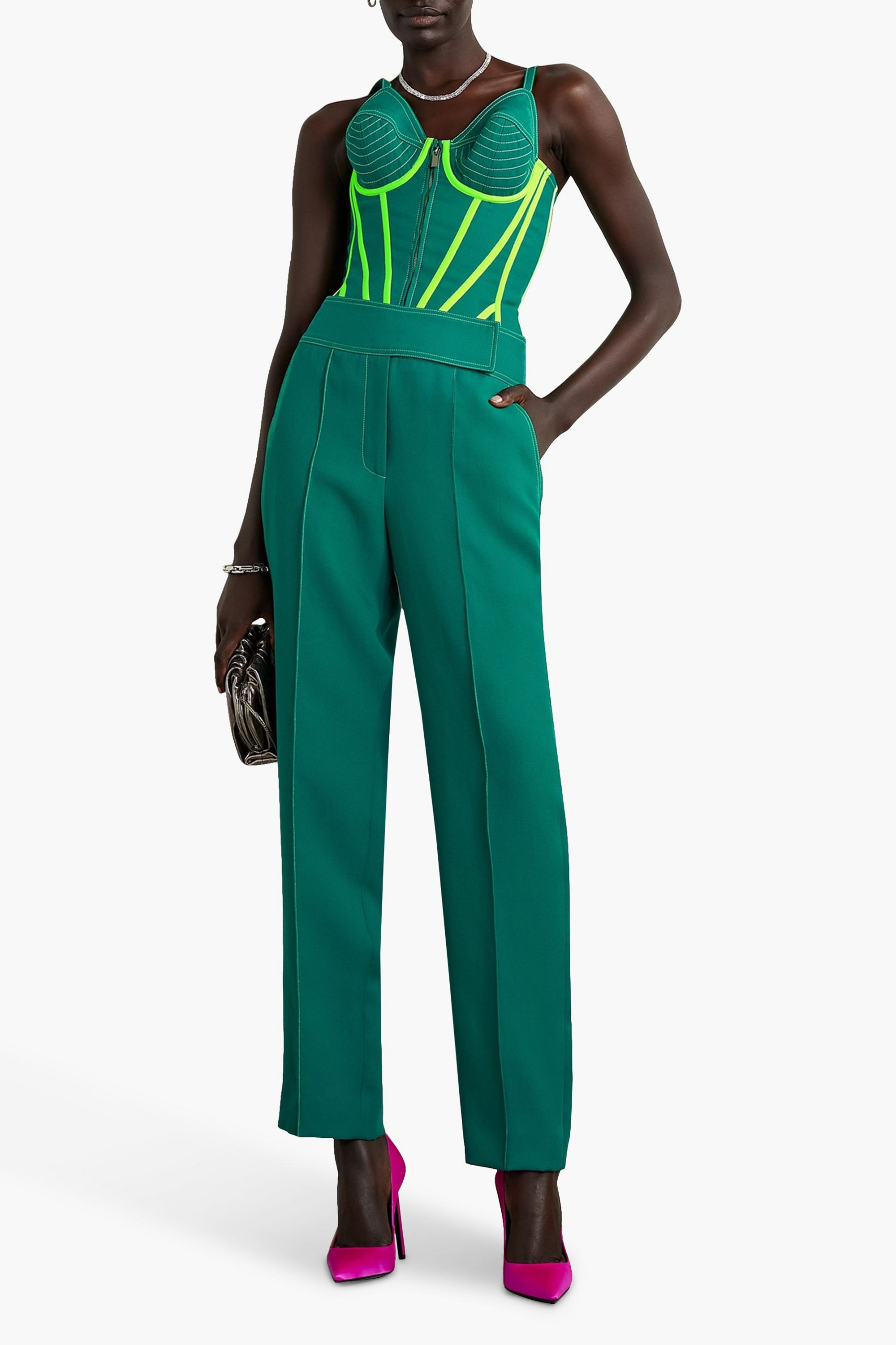 Christopher John Rogers Crepe straight-leg pants