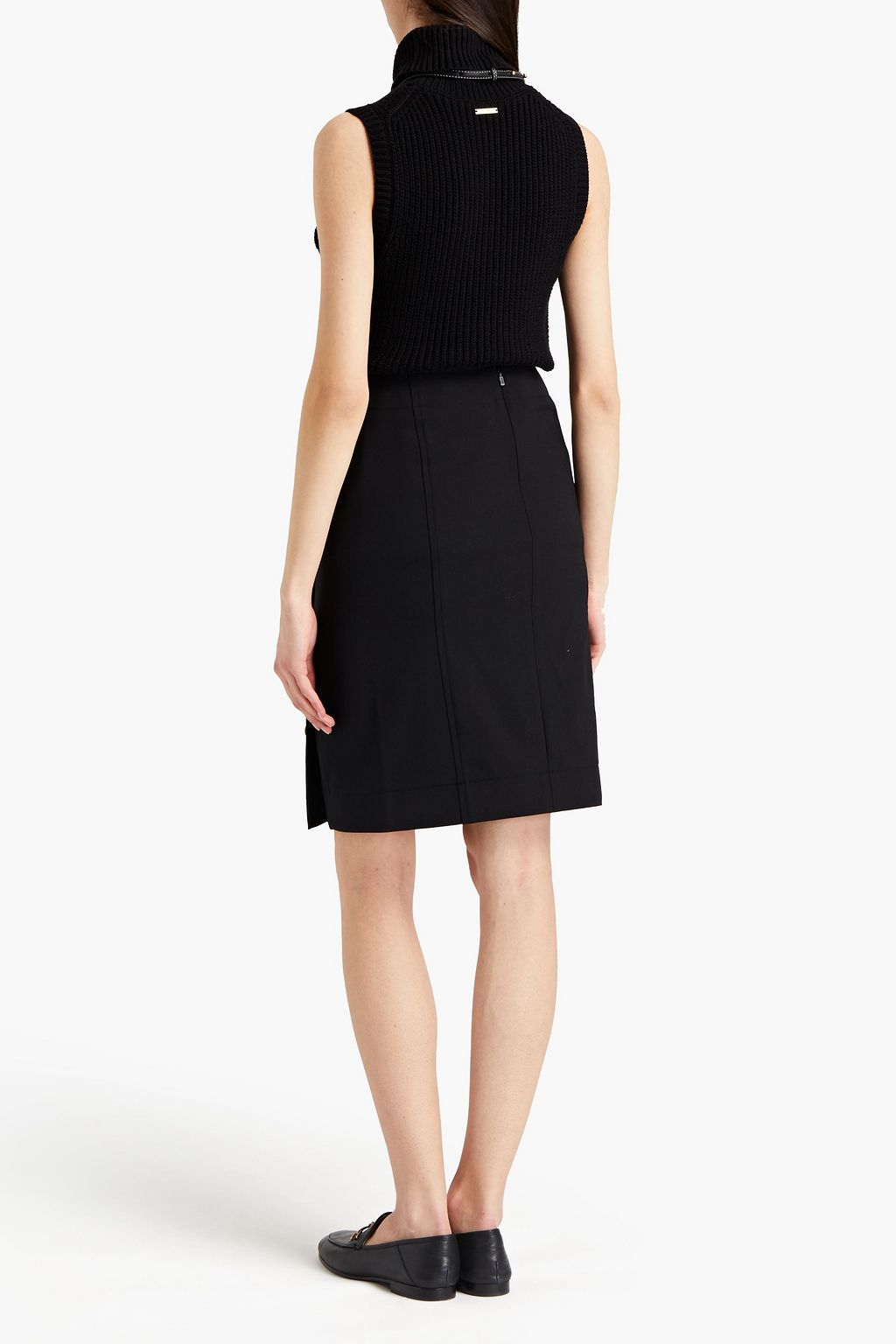 CHLOÉ Button-detailed wool-blend skirt