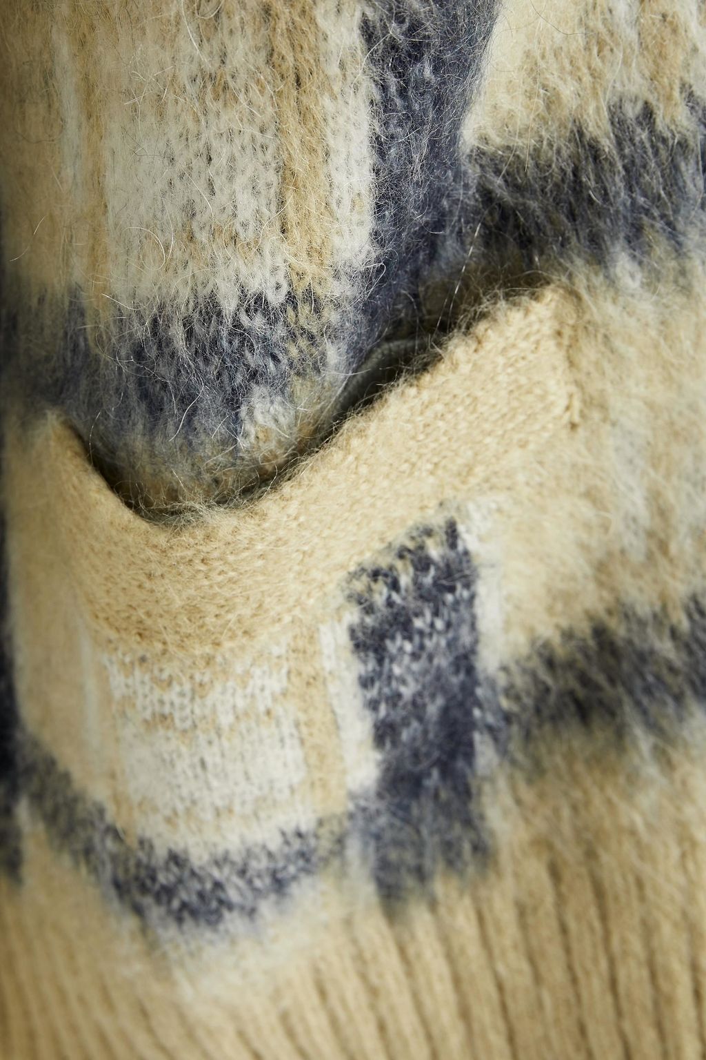 TORY BURCH Checked jacquard-knit cardigan